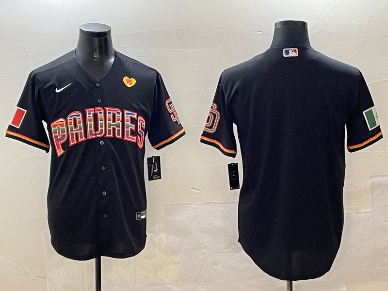 Men San Diego Padres Blank Black Fashion Game 2025 Nike MLB Jersey style 6->san diego padres->MLB Jersey